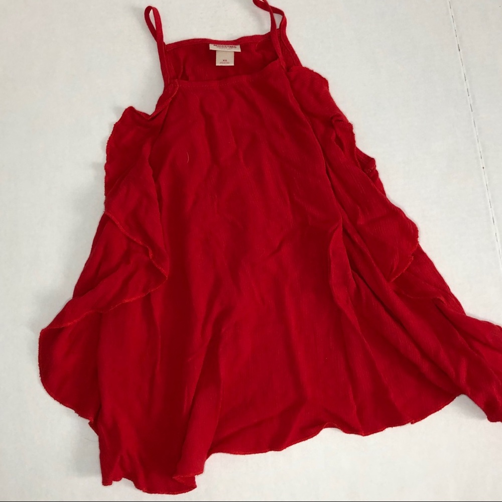 Open back red tank top size xsmall